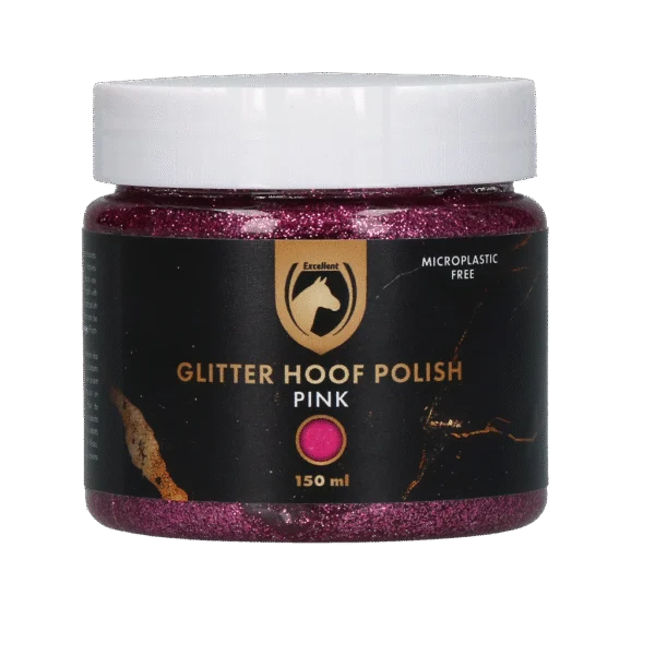 Smalto glitterato rosa per zoccoli, 150 ml – Excellent Horse Hi Gloss Glitter Hoof Polish