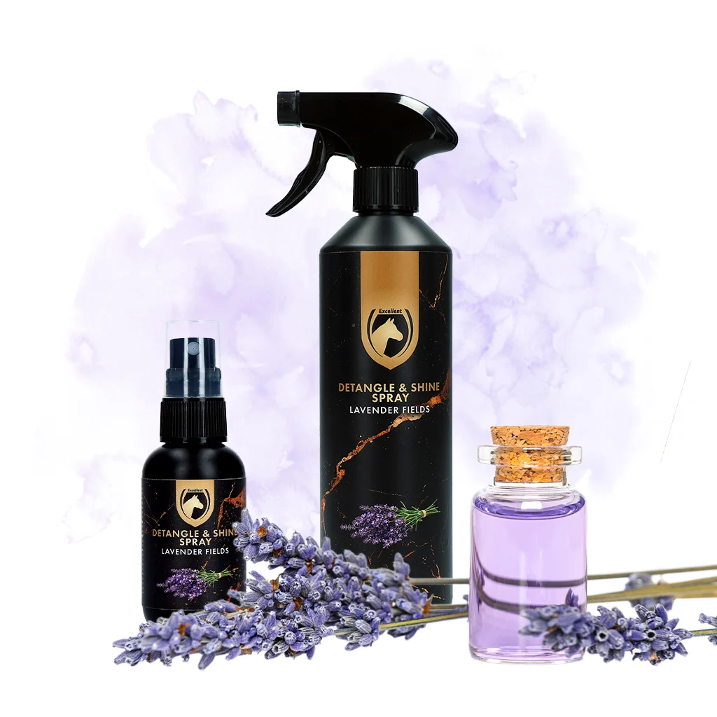 Spray districante per criniera e coda, 500 ml – Excellent Horse Detangle & Shine Spray Lavender Fields - immagine 2