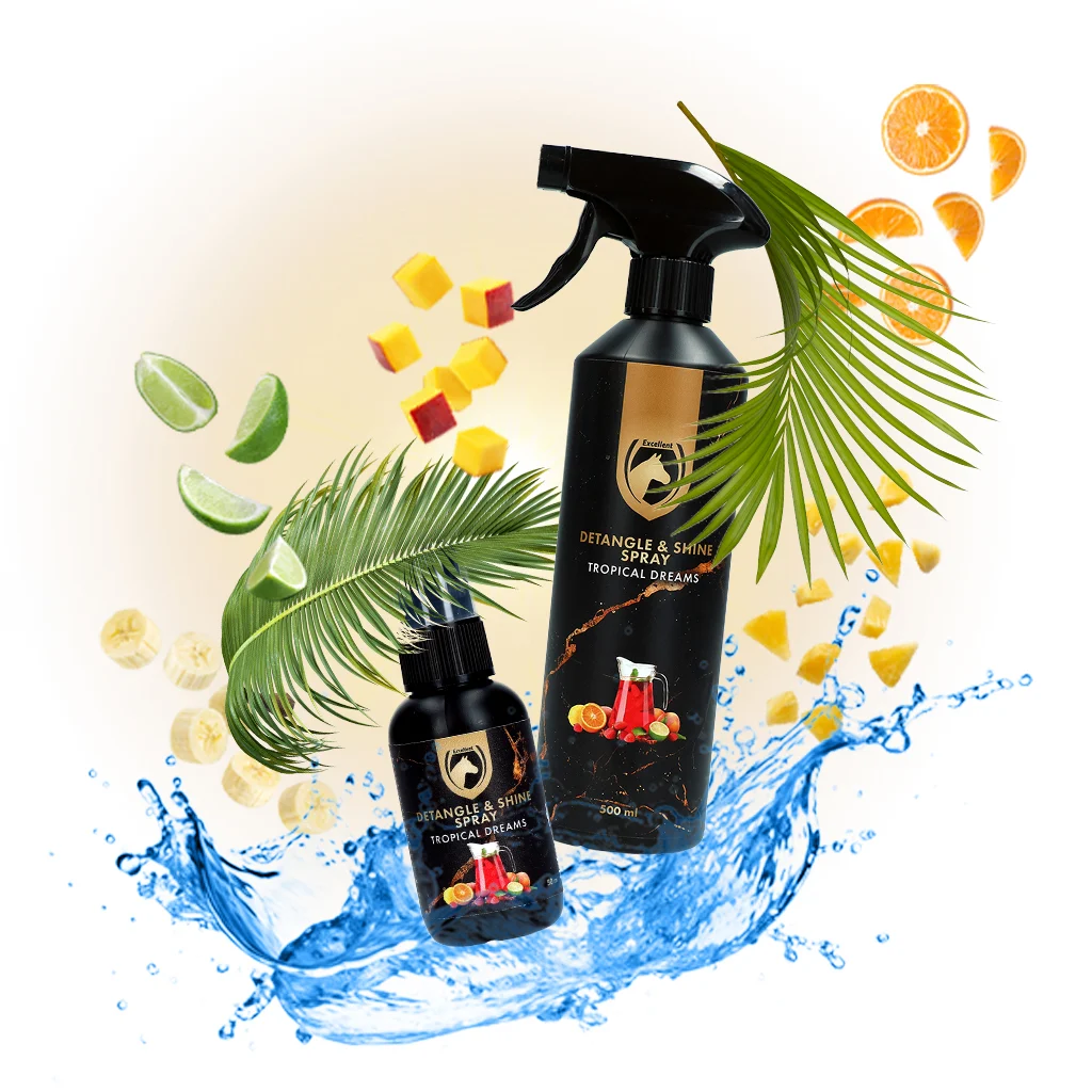 Spray districante per criniera e coda, 50 ml – Excellent Horse Detangle & Shine Spray Tropical Dreams - immagine 2