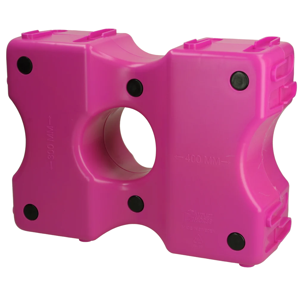 Blocchi cavaletti in plastica rosa, 2 pezzi, 40 x 30 x 15 cm – Vplast Cavaletti - immagine 2
