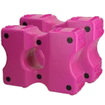 Blocchi cavaletti in plastica rosa, 2 pezzi, 40 x 30 x 15 cm – Vplast Cavaletti
