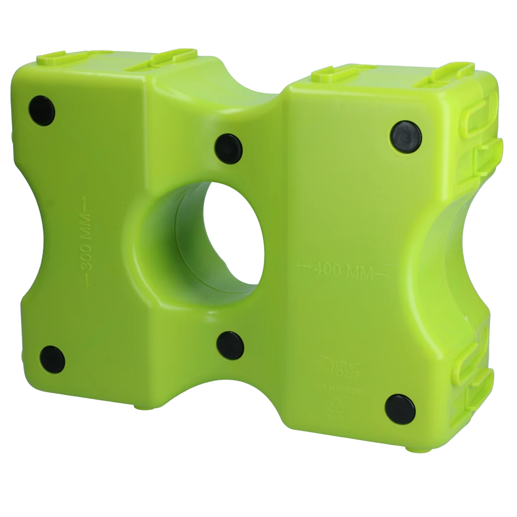 Blocchi cavaletti in plastica verdi, 2 pezzi, 40 x 30 x 15 cm – Vplast Cavaletti - immagine 2