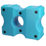 Blocchi cavaletti in plastica blu, 2 pezzi, 40 x 30 x 15 cm – Vplast Cavaletti - immagine 2