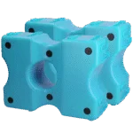 Blocchi cavaletti in plastica blu, 2 pezzi, 40 x 30 x 15 cm – Vplast Cavaletti