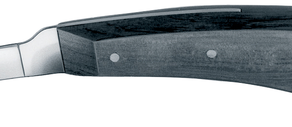 Coltello da mascalcia stretto con manico in ebano nero VC 311 "L"