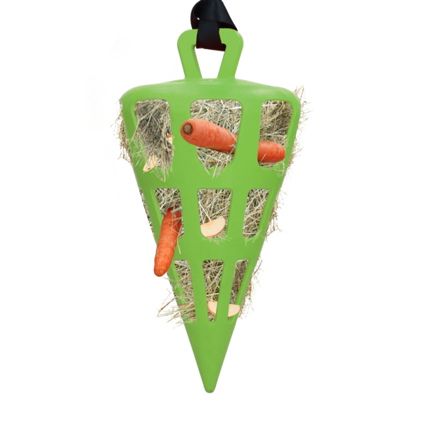 Slow feeder per cavalli in gomma naturale, verde – Hay Slow Feeder Fun & Flex Carrot