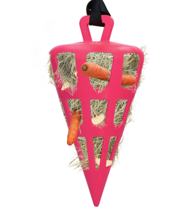 Slow feeder per cavalli in gomma naturale, rosa – Hay Slow Feeder Fun & Flex Carrot