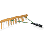 Rastrello per fieno con bordo livellante, largo 64 cm, 16 denti, senza manico - immagine 2