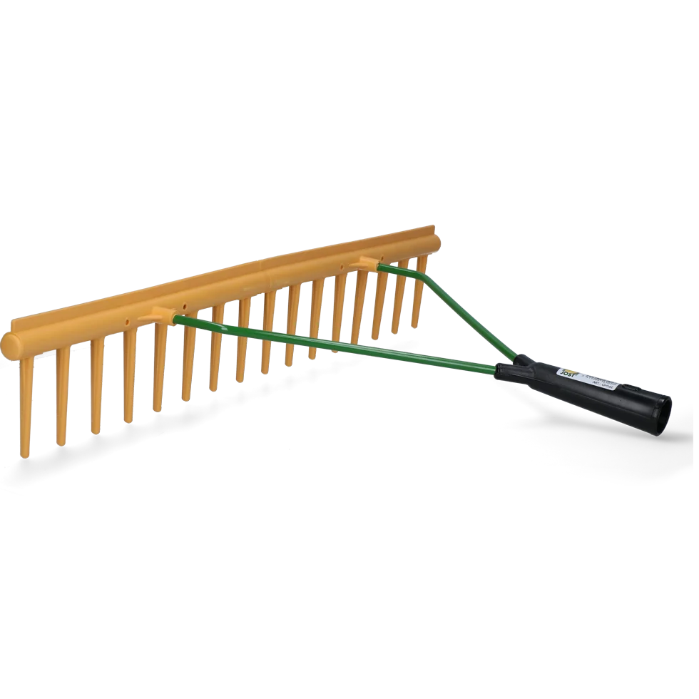 Rastrello per fieno con bordo livellante, largo 64 cm, 16 denti, senza manico - immagine 2