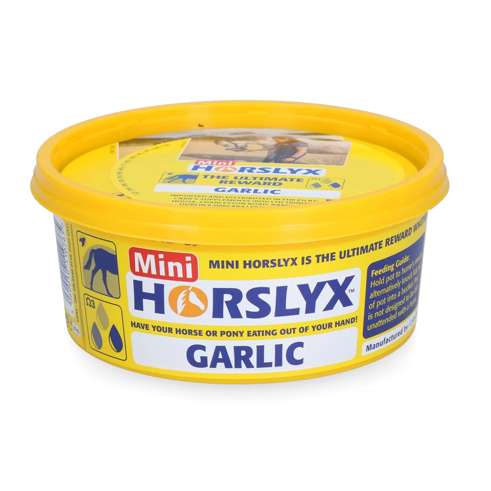 Blocco da leccare per cavalli come ricompensa, 650 g – Horslyx Mini Aglio - immagine 1