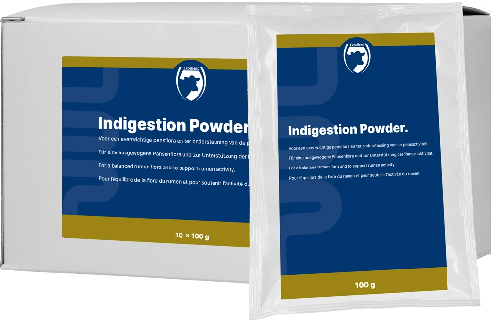 Polvere per la ruminazione dei bovini, 10 x 100 g – Excellent Indigestie Poeder - immagine 1