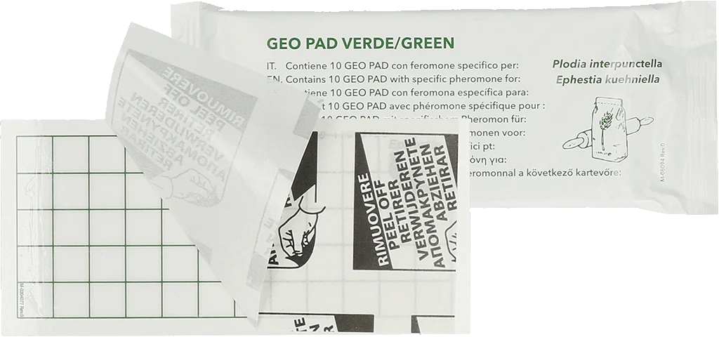 Piastra collante per tarme degli alimenti con feromone, 13 x 6 cm, 10 pezzi – Hofman Pest Control Geo - immagine 1