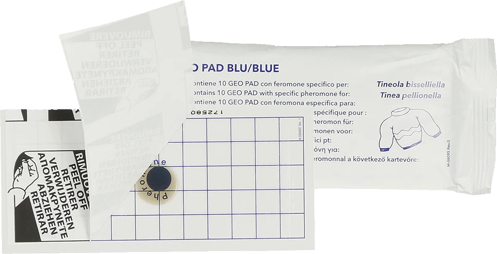 Piastra adesiva per tarme dei vestiti con feromone, 13 x 6 cm, 10 pezzi – Hofman Pest Control Geo - immagine 1