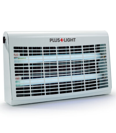 Lampada per mosche con piastra collante in metallo verniciato bianco – Insect-O-Cutor PlusLight