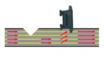 Isolatore per nastro da 40 mm con gomma e inserto in carbonio, 10 pezzi – ZoneGuard Dura-Lock - immagine 3