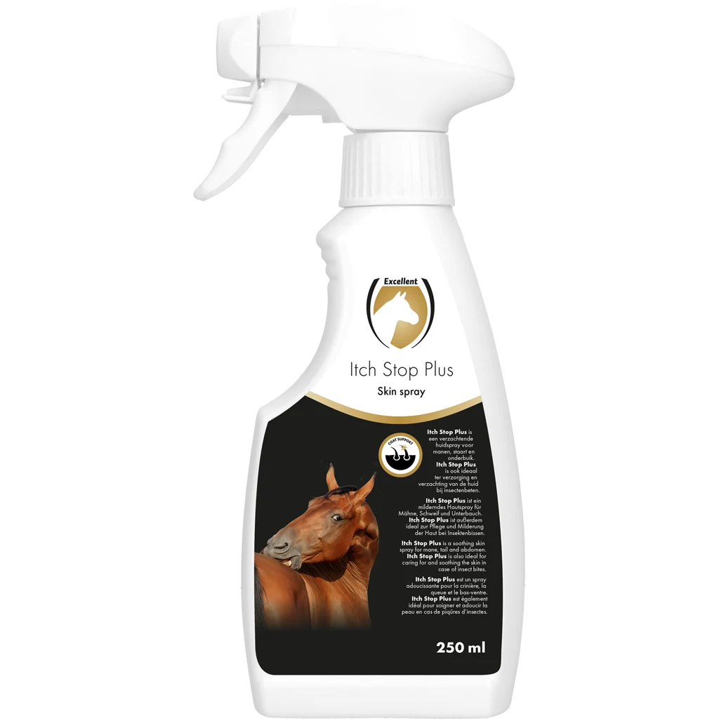 Spray lenitivo per la pelle di criniera, coda e ventre, 250 ml – Excellent Horse Itch Stop Plus Spray - immagine 1