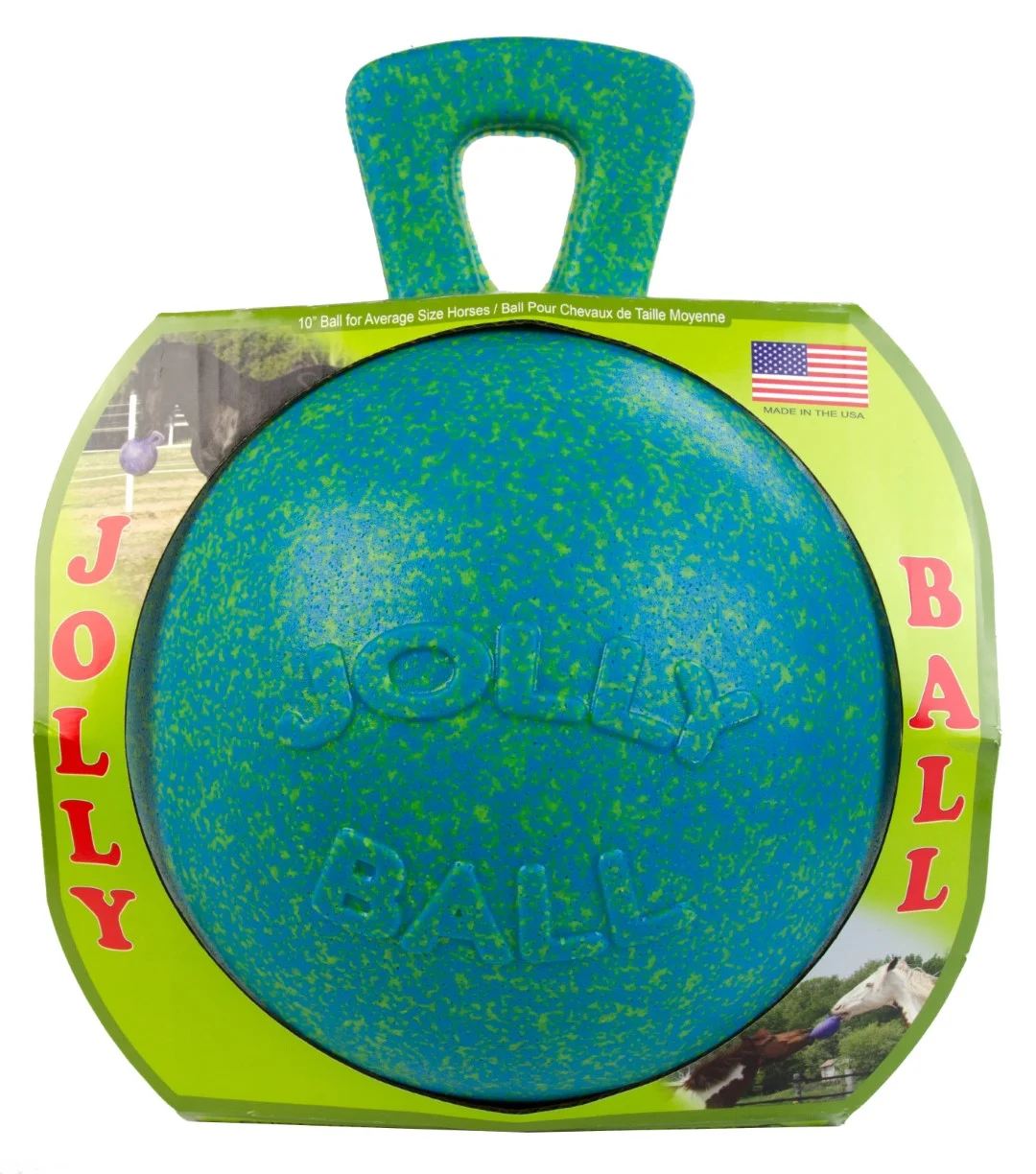 Palla da gioco per cavalli verde oceano con fragranza alla mela, 25 cm – Jolly Pets Jolly Ball - immagine 2