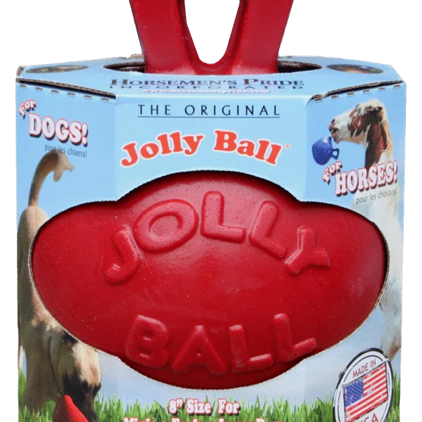 Palla da gioco per cavalli rossa auto gonfiante, 20 cm – Jolly Pets Jolly Ball Dual