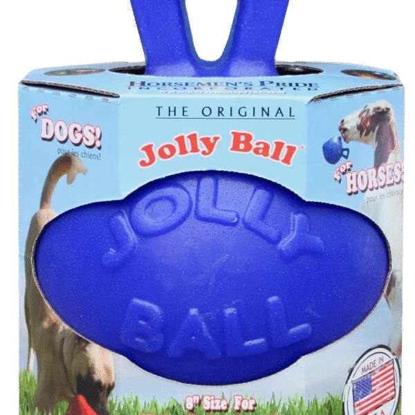 Palla gioco blu per cavalli, autogonfiante, 20 cm – Jolly Pets Jolly Ball Dual