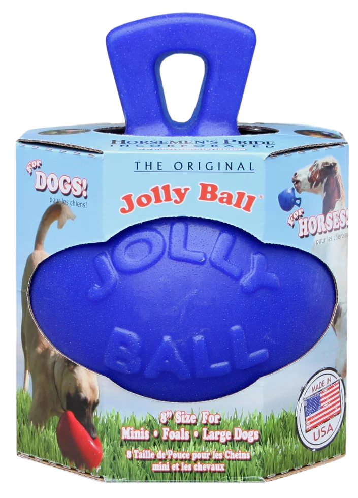 Palla gioco blu per cavalli, autogonfiante, 20 cm – Jolly Pets Jolly Ball Dual - immagine 1