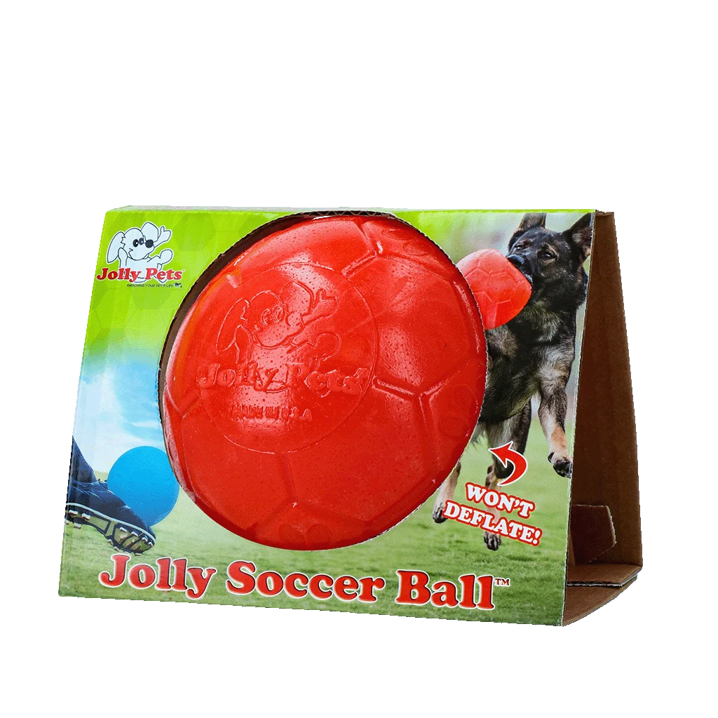 Palla da riporto per cani, arancione, 15 cm – Jolly Pets Jolly Soccer Ball - immagine 1