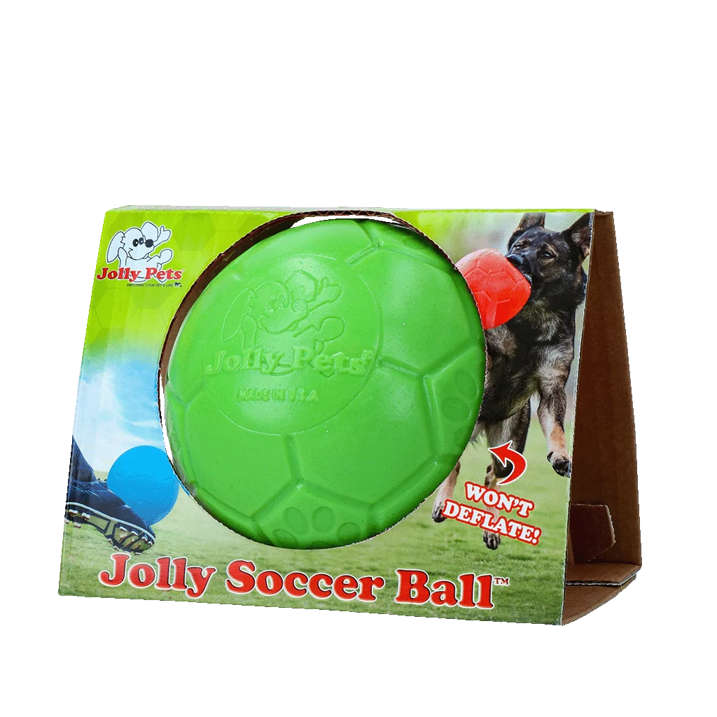 Palla da riporto per cani, verde, 15 cm – Jolly Pets Jolly Soccer Ball - immagine 1