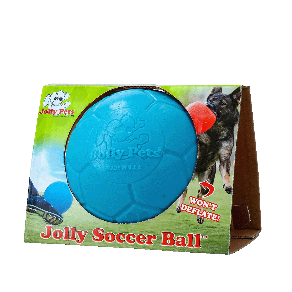 Palla per cani da riporto, azzurra, 15 cm – Jolly Pets Jolly Soccer Ball - immagine 1