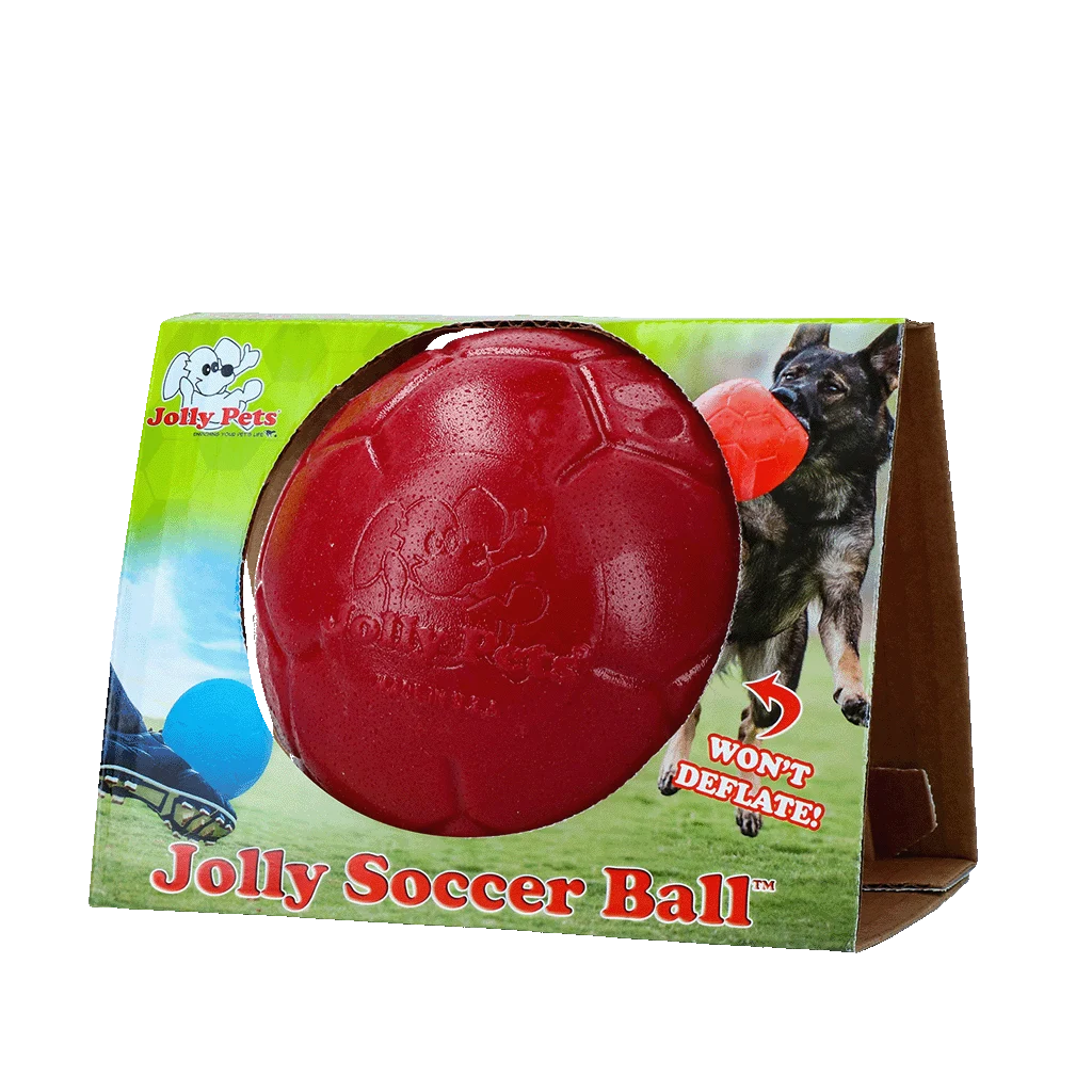 Palla per cani da riporto, rossa, 15 cm – Jolly Pets Jolly Soccer Ball - immagine 1