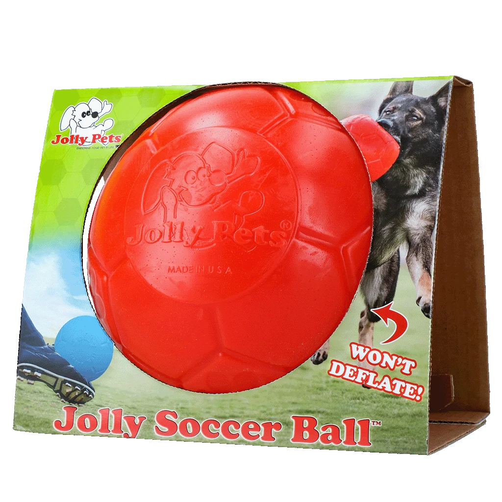 Palla da riporto per cani arancione, 20 cm – Jolly Pets Jolly Soccer Ball - immagine 1