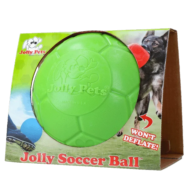 Palla galleggiante verde per cani, 20 cm – Jolly Pets Soccer Ball