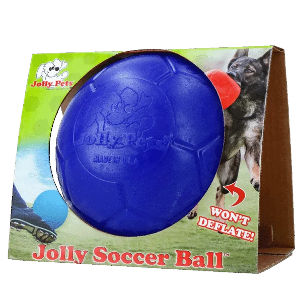 Palla galleggiante blu per cani, 20 cm – Jolly Pets Soccer Ball