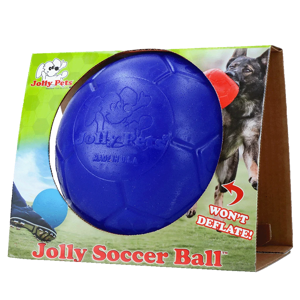 Palla galleggiante blu per cani, 20 cm – Jolly Pets Soccer Ball - immagine 1