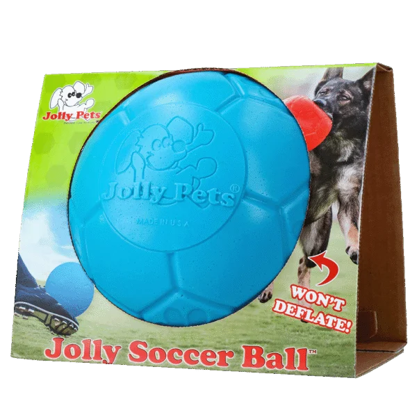 Palla da riporto per cani azzurra, 20 cm – Jolly Pets Jolly Soccer Ball