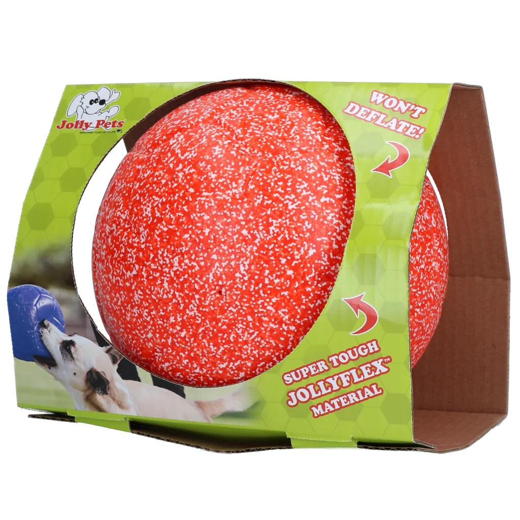Palla da riporto per cani arancione e bianca, 20 cm – Jolly Pets Jolly Soccer Ball - immagine 1