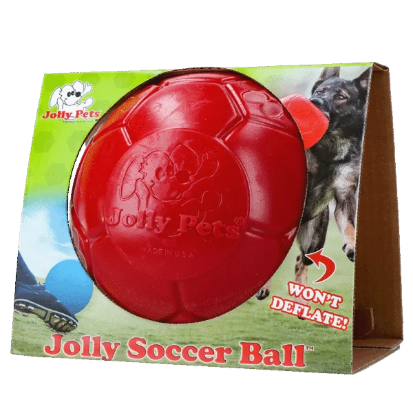 Palla per cani da riporto, rossa, 20 cm – Jolly Pets Jolly Soccer Ball
