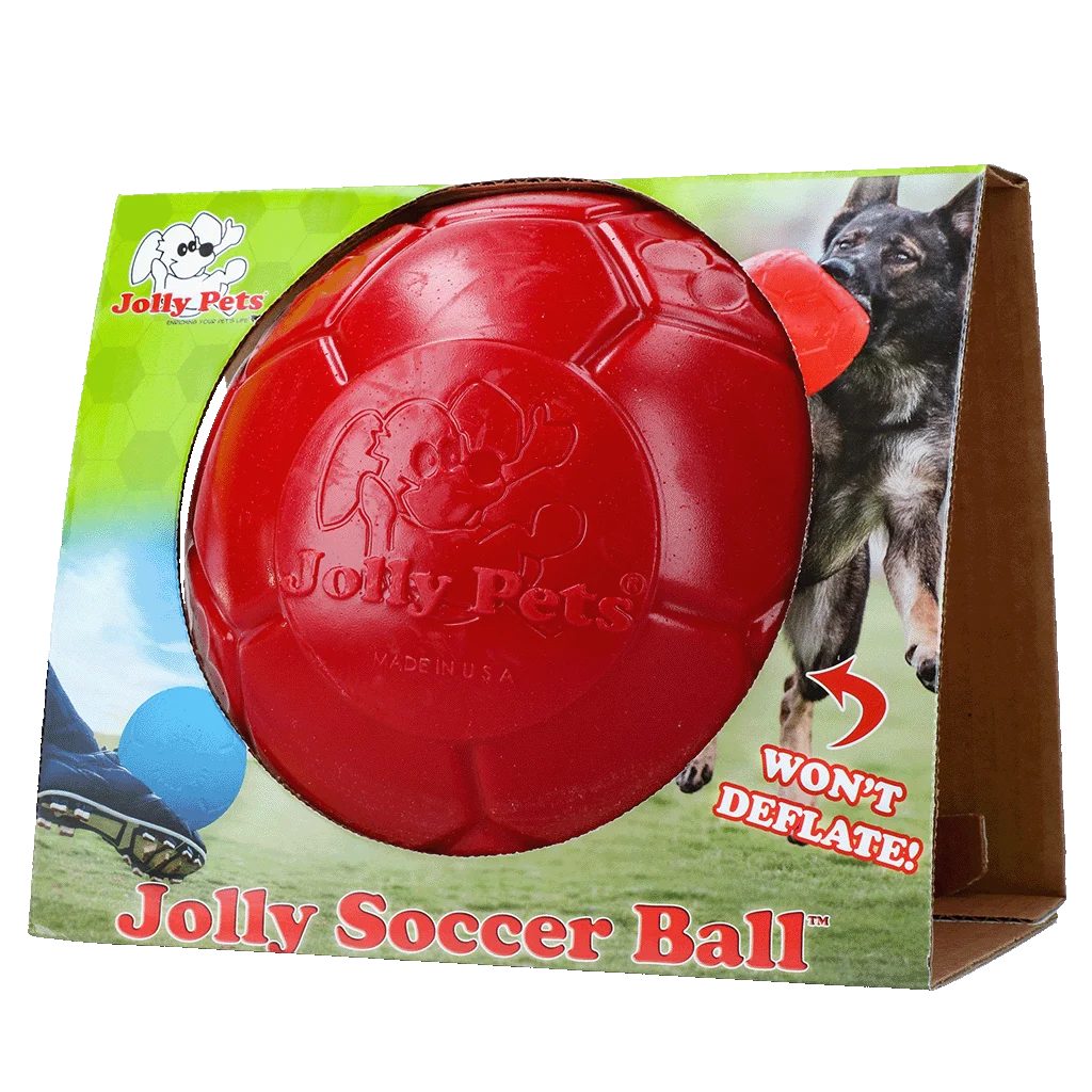 Palla per cani da riporto, rossa, 20 cm – Jolly Pets Jolly Soccer Ball - immagine 1
