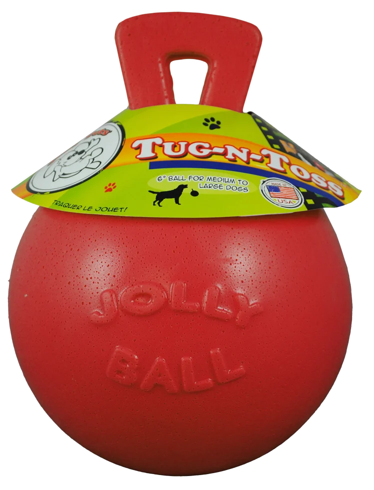 Palla galleggiante per cani rossa M (15 cm) – Jolly Pets Tug-n-Toss - immagine 1