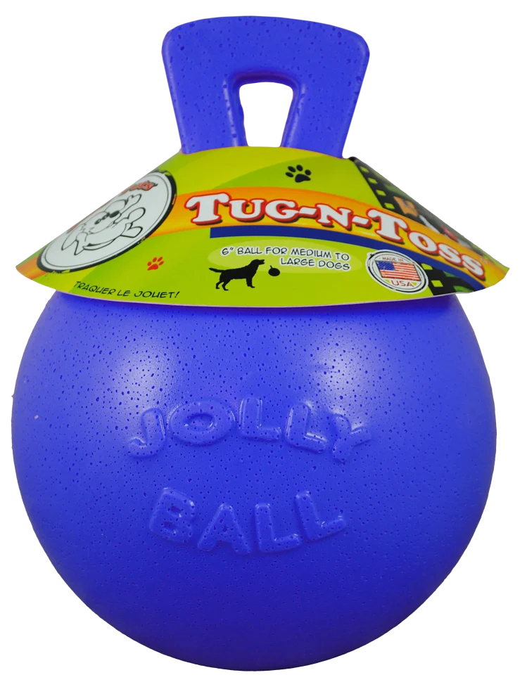 Palla galleggiante per cani blu M (15 cm) – Jolly Pets Tug-n-Toss - immagine 1