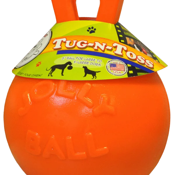 Palla galleggiante per cani arancione L (20 cm) – Jolly Pets Tug-n-Toss