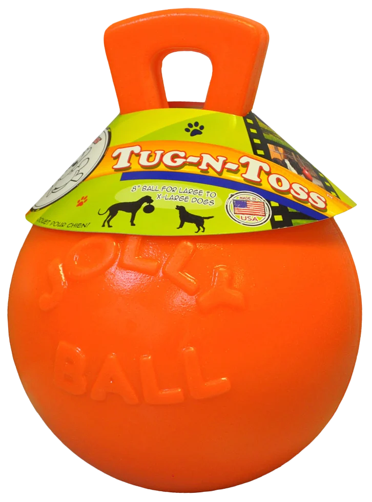 Palla galleggiante per cani arancione L (20 cm) – Jolly Pets Tug-n-Toss - immagine 1