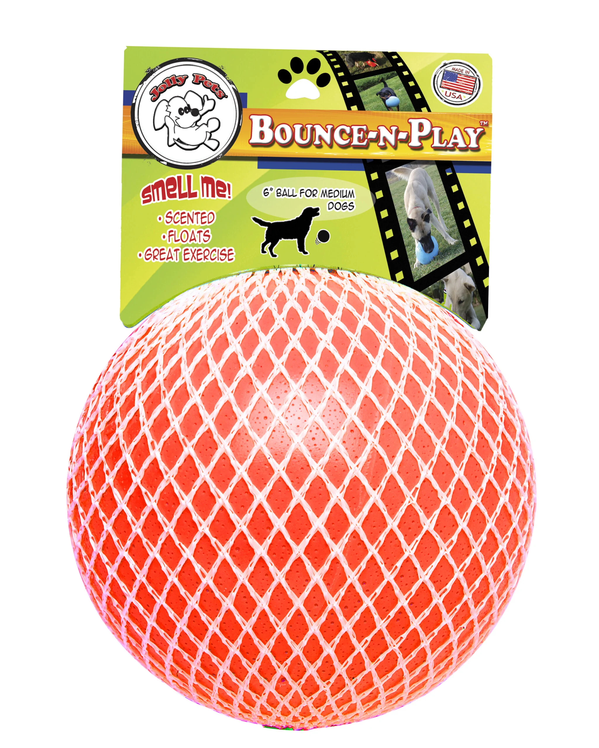 Pallina rimbalzante galleggiante per cani, Vaniglia L, 20 cm – Jolly Pets Bounce-n Play - immagine 2