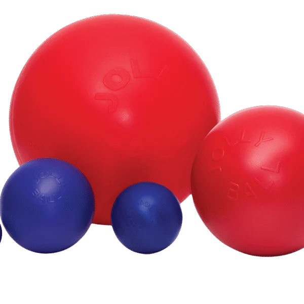 Palla per cani rossa con superficie liscia, 35 cm – Jolly Pets Push-n-Play