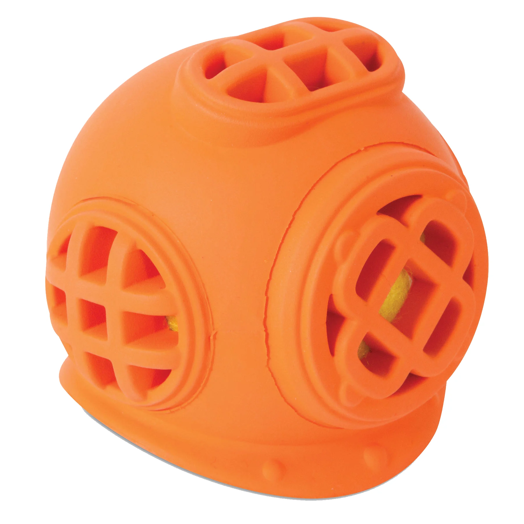 Palla da tennis per cani con squeaker e casco in gomma – JW Helmet Heads Diver - immagine 2