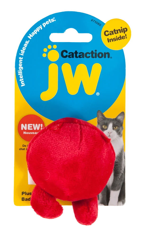 Gioco di peluche per gatti con erba gatta e campanellino, 7 x 8 cm – JW Cataction Bad & Good Cuz - immagine 1