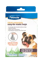 Sacchetti per deiezioni canine da annodare, 24 pezzi, 31 x 33 cm – Petmate Clean Response Easy-Tie Waste Bags