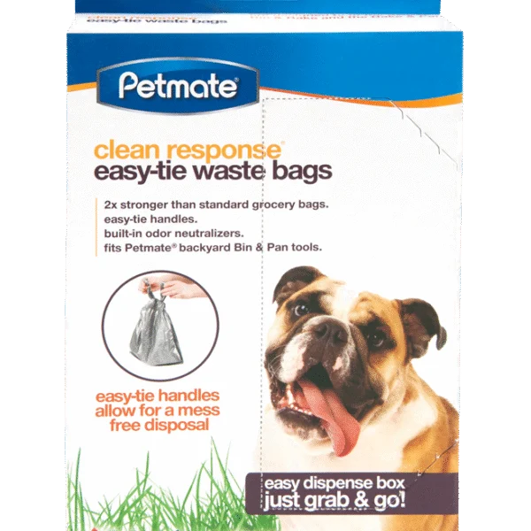 Sacchetti per deiezioni canine da annodare, 24 pezzi, 31 x 33 cm – Petmate Clean Response Easy-Tie Waste Bags