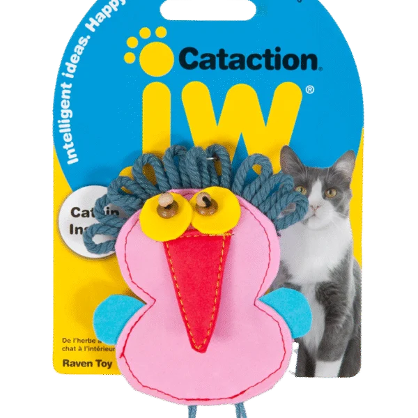 Corvo giocattolo per gatti con catnip e campanellini, 12 x 7 cm – JW Cataction Raven Toy