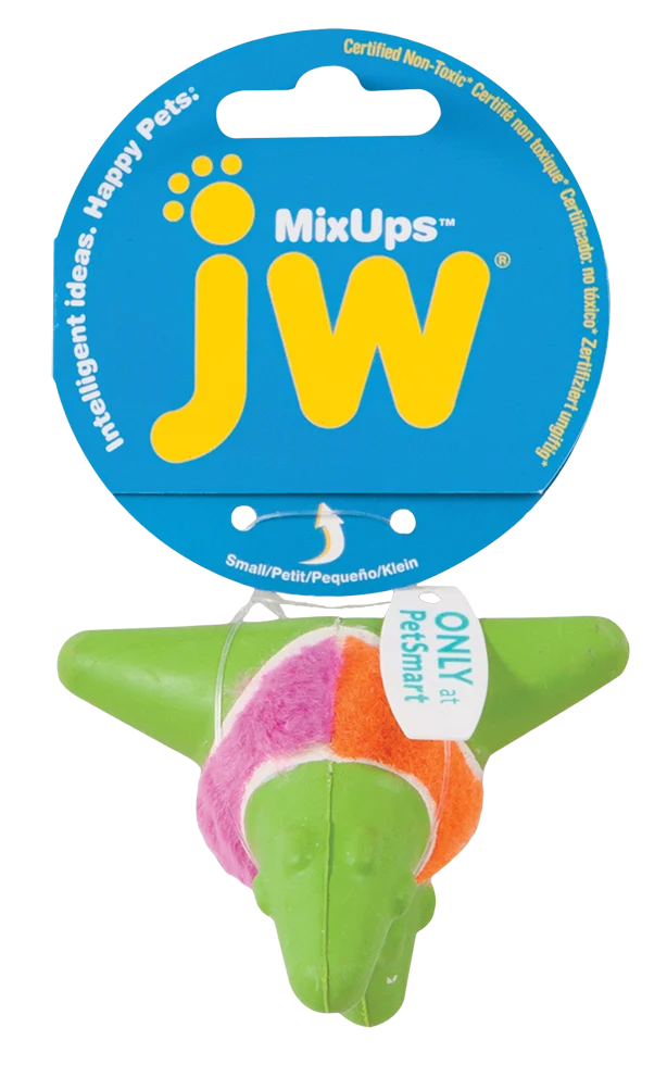 Palla per cani in peluche e gomma, 7,5 cm – JW Mixups Arrow Ball S - immagine 1