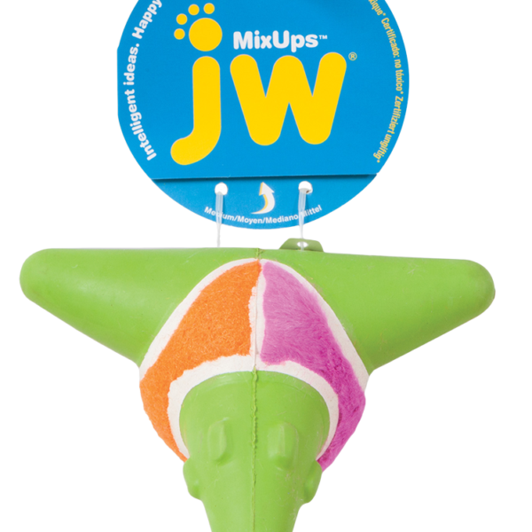 Palla per cani con squeaker e tre materiali – JW Mixups Arrow Ball M
