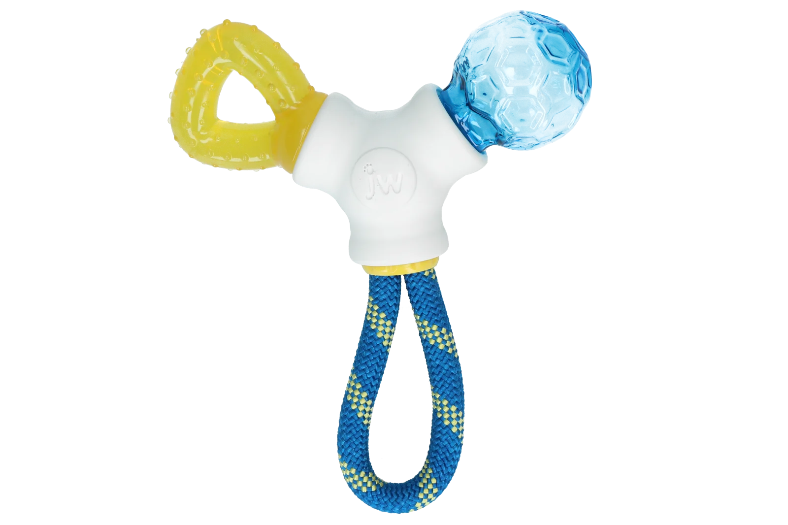Gioco per cuccioli con corda, anello da dentizione e pallina, 21 x 20 x 6 cm – JW Puppy Connects - immagine 2